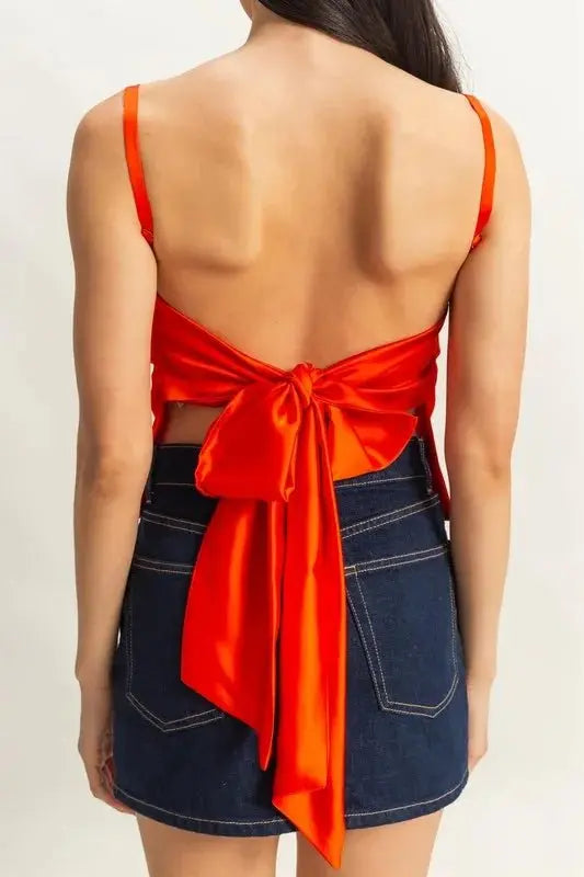 HYFVE Satin Back Tie Detail Cami for Elegant Looks - Love Salve